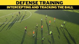 Intercepting and Tracking the ball  Defense Training for FootballSoccer [upl. by Nanah68]