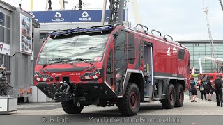 Turkish ARFF truck – exterior light setup amp interior – Interschutz Germany 2022 – Volkan Lion 6x6 [upl. by Tyson]