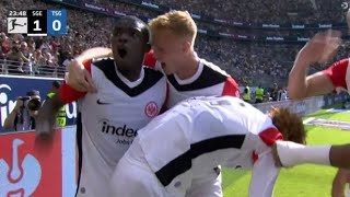 Hugo Ekitike Goal Eintracht Frankfurt vs Hoffenheim 10 Goals and Extended Highlights [upl. by Giffie118]