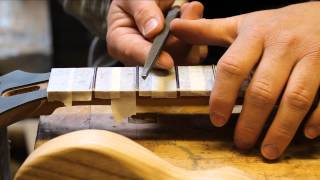 How to Use Crimson Guitars Fret Crowning and Fret End Dressing Files [upl. by Esineg]