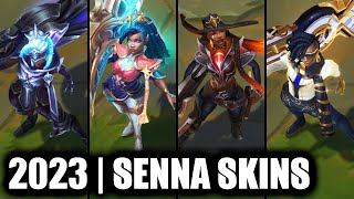 ALL SENNA SKINS SPOTLIGHT 2023  Winterblessed Senna Newest Skin  League of Legends [upl. by Kauffman219]