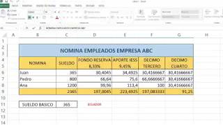 Calcular decimo tercero cuarto sueldo fondos de reserva horas extras [upl. by Ppik42]