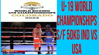 50 kg Sf IND vs USAsports boxing combatolympics jaipsportsboxing [upl. by Ynots747]