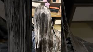 Hair Rebonding in team work hairstyle shorts trending hairportbysahil [upl. by Elsworth294]