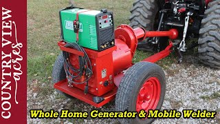 Restoring a Tractor PTO Powered Generator Now its a Mobile Welder and Whole Home Generator [upl. by Lyndsey655]