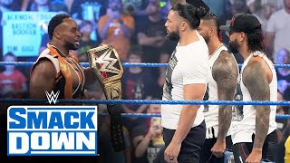 The new WWE Champion Big E Interrupts Roman Reigns SmackDown Sept 17 2021 [upl. by Lyrrehs704]