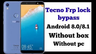 Tecno in1 frp lock bypass tricks android oreo 8081  without pc [upl. by Zsazsa]