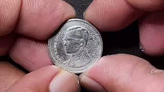 Cleaning Vintage Rare 1986 Tailand 1 Bhat King Rama Coin PolishingampRestoration [upl. by Micro]