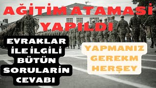 JANDARMA UZMAN ERBAŞ EĞİTİM ATAMASI YAPILDI GÖTÜRÜLECEK EVRAKLAR VE YAPILACAK İŞLEMLER uzmançavuş [upl. by Gridley]