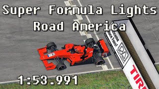 24S2 SFL iRacing Super Formula Lights Road America Hotlap 153991 [upl. by Aillil]