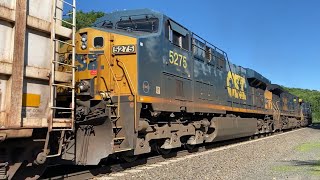 M426 powers uphill at CP60 with more Herzog Ballast cars and CSX 467 leading [upl. by Tami]