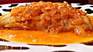 Cabracho en salsa súper fácil y deliciosa  Recetas de pescado 🐠🐋🐟 [upl. by Sadirah]