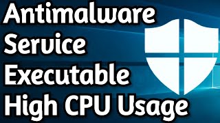 How To Fix Antimalware Service Executable High Memory  CPU Usage on Windows 10 [upl. by Frentz]