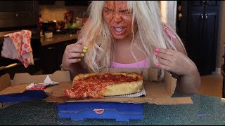 I watched Trisha Paytas’ “face smashing a deep dish pizza” so you don’t have to [upl. by Nehte666]