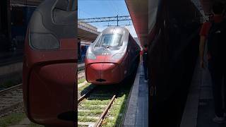 Italian train in Rome Termini station trainspotting [upl. by Wooldridge]