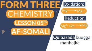 FORM THREE  CHEMISTRY  OXIDIZING AGENTS  AFSOMALI [upl. by Kolosick259]