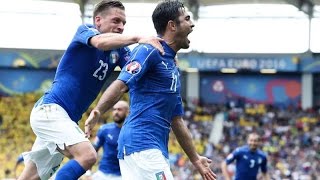 Italia Svezia 10  Gol Eder  Caressa Bergomi Sky [upl. by Bernadene]