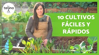 10 CULTIVOS RÁPIDOS para empezar en el HUERTO 🍅✅ [upl. by Eus]