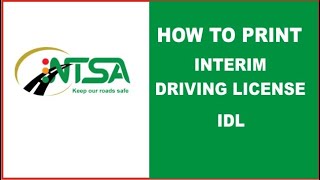 How to print Interim Driving License on Ntsa  How to for Interim Driving License [upl. by Mira]