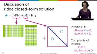 Discussing the closedform solution  Machine Learning Regression [upl. by Sac]