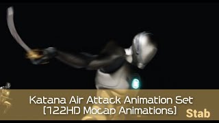 UE5 122HD Mocap Animations Katana Air Attack Animation Set [upl. by Martella]