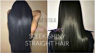 HOW TO GET STRAIGHT SLEEK HAIR  Perfectly FRIZZFREE Tutorial   Best Way To Straighten Curly Hair [upl. by Dnarud]