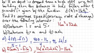 24 Average Rate of Change of a Function [upl. by Brenden]