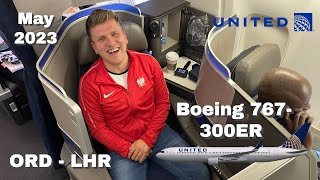 Trip report United Polaris Business Class May 2023  Chicago ORD  London LHR  Boeing 767300ER [upl. by Robinette766]