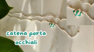 Catenella occhiali alluncinetto facile e veloce  Crochet glasses chain tutorial beginner friendly [upl. by Hnil127]