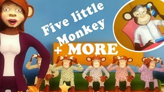 Five Little Monkeys  Wheels On The Bus  Number Song  Rhymes [upl. by Gans]