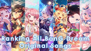 Ranking All BanG Dream Original Songs Mass Group Ranking [upl. by Hcelemile]