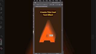 Create this super easy text effect in Adobe Illustrator 💫 illustrator illustratortips [upl. by Adnarb]