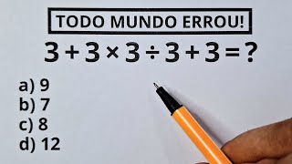 5 QUESTÕES DE MATEMÁTICA BÁSICA  Nível 1  ProfMarcelo [upl. by Alair]