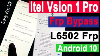 Itel Vision 1 Pro Frp Bypass 2024 Itel Vision 1 Pro L6502 Google Lock Bypass Android 10 New 2024 [upl. by Myrta9]