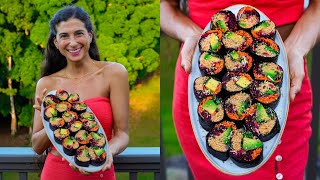 Best Raw Vegan Sushi Rolls with a Walnut Pâté 🌱🍣 Delicious Nutritious amp Satisfying Dinner Recipe [upl. by Trstram]