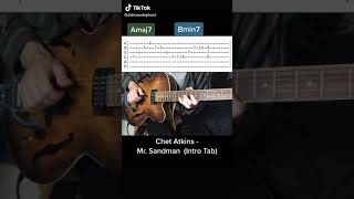 Chet Atkins  Mr Sandman guitar covertutorial [upl. by Mace]