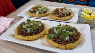 Cómo hacer Sopes de Asada [upl. by Htepsle]