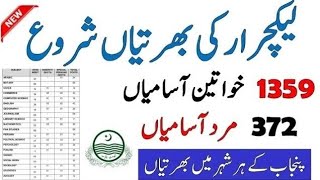 Government Lecturer Jobs 2024  Online Application  Apply Online All Over Pakistan [upl. by Ellesor]