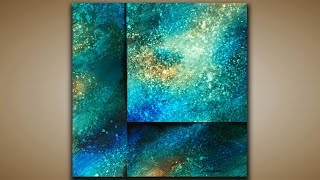 Depth and Texture  Abstract Painting  Demo 126  Galaxy  Acrylics  Painting Techniques [upl. by Rabka115]