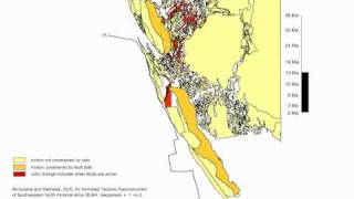 Tectonic Reconstruction of SW North America 2005 [upl. by Chap]