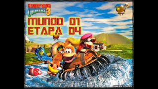 Donkey Kong Country 3  Mundo 01  Lake Orangatanga  Etapa 04  Skiddas Row 【Ingles】 [upl. by Hatnamas]