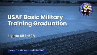 USAF Basic Military Training Graduation Ceremony  Flights 584598  September 19 2024 [upl. by Adna]