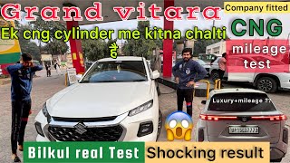 grand vitara cng mileage test 😳  grand vitara cng  unexpected result 😱 [upl. by Nolahs610]