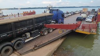 Travessia da balsa Rio Tapajós Itaituba PA  139 [upl. by Strawn741]