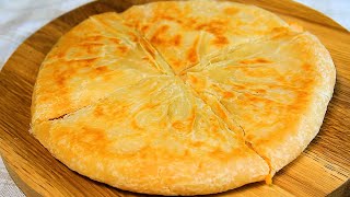 Water with flour No oven No yeast Super simple and delicious pan flatbread [upl. by Nepets681]