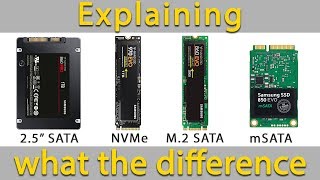 Explaining the Difference Between SSD NVMe and M2 SATA and mSATA [upl. by Savill]