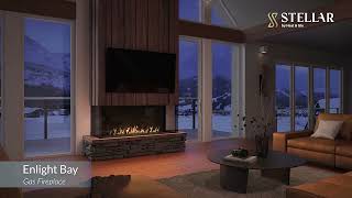 Stellar Enlight 3Sided Bay Fireplace Modern Fireplace for Luxury Interior Design amp Custom Homes [upl. by Perloff]