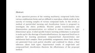 A Partial Label U Net Learning Method for Compound Fault Diagnosis With Fault Sample Class Imbalanc [upl. by Onaicram]