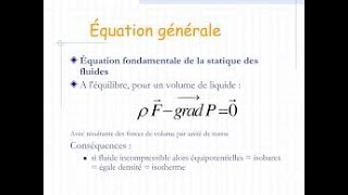 Statiques des fluides  Partie 4  Thermodynamique  PHYSIQUE CPGE [upl. by Hulbard]