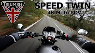 Motorcycle Ride  Triumph  Speed Twin 1200  Pure Sound  4k  Motovlog [upl. by Geraud]